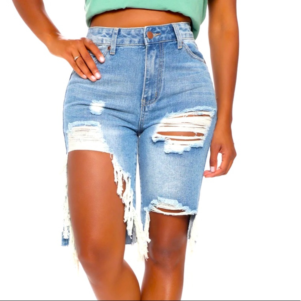 FN Longline Denim Shorts